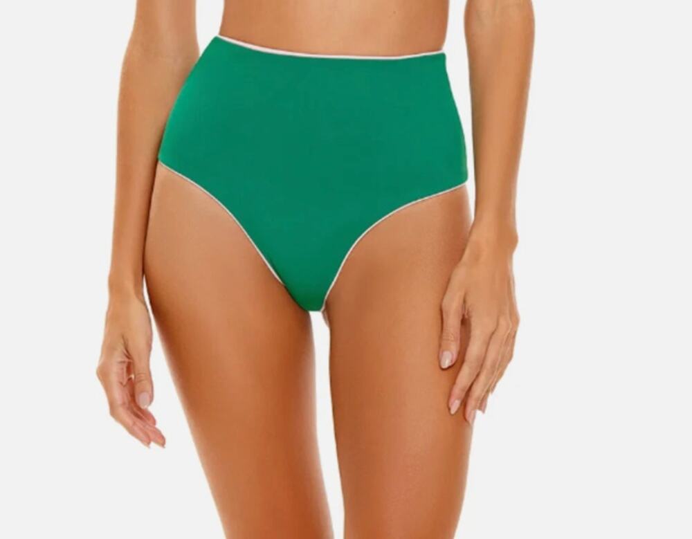 Agua Bendita Alicia Reversible Bikini Bottom Size 2XL Green Pink